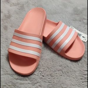Pink Adidas Slides